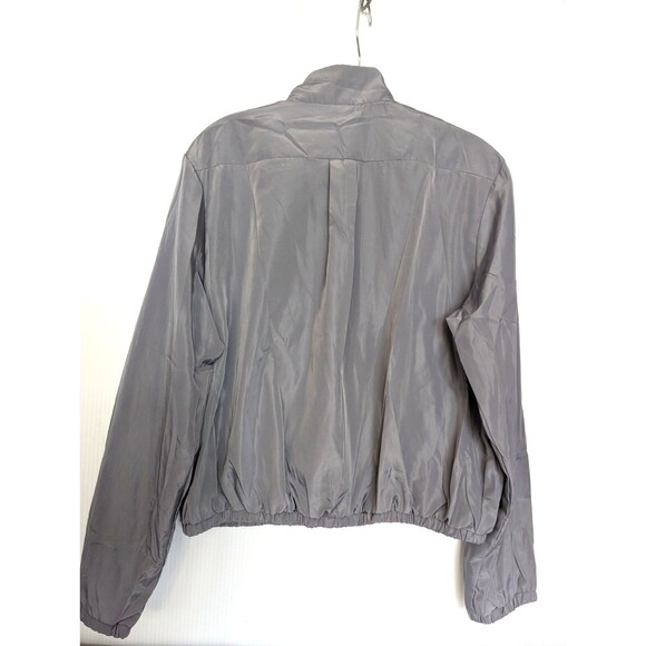 Se Miu Gray Zip Jacket Windbreaker Elegant Designer Classic Money Luxury Y2K Lux - Picture 2 of 5